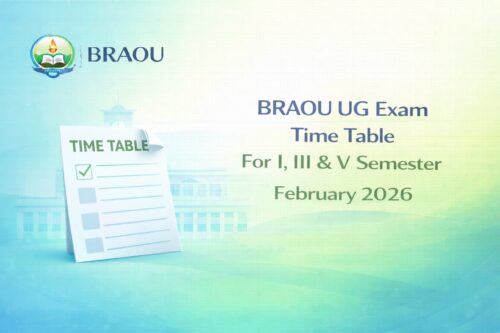 BRAOU UG Exam Time Table