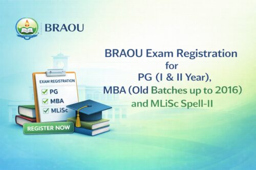 BRAOU Exam Registration for PG